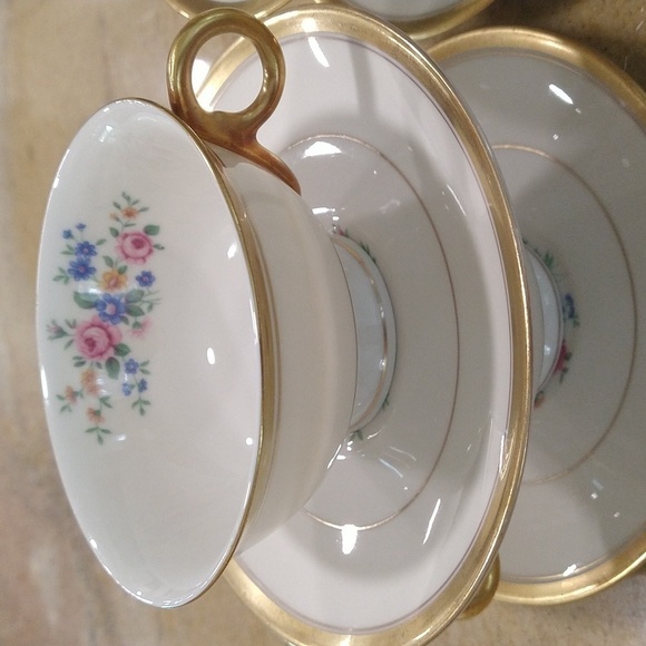 Haviland New York Windsor set of 4 tea coffee cup and saucers grand Millennial - Picture 1 of 5